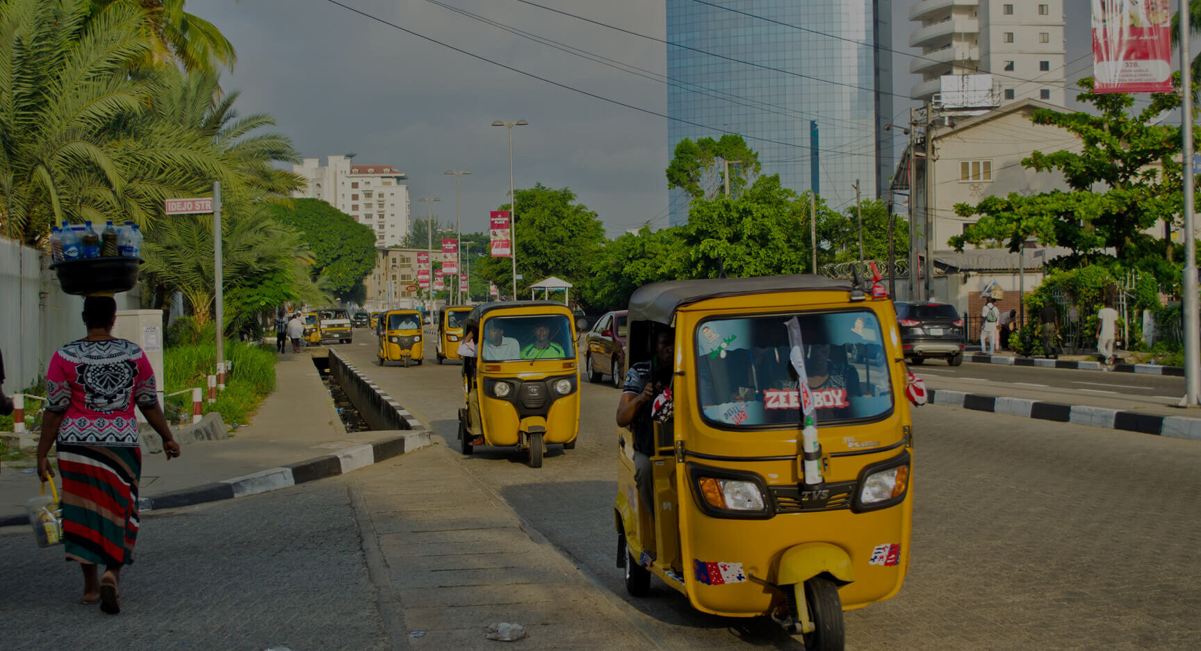 Small yellow vehicles